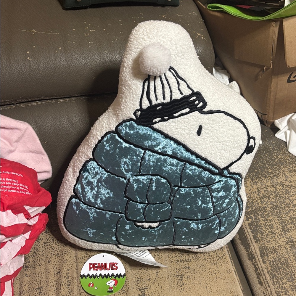 Snoopy Puffer Jacket Pillow